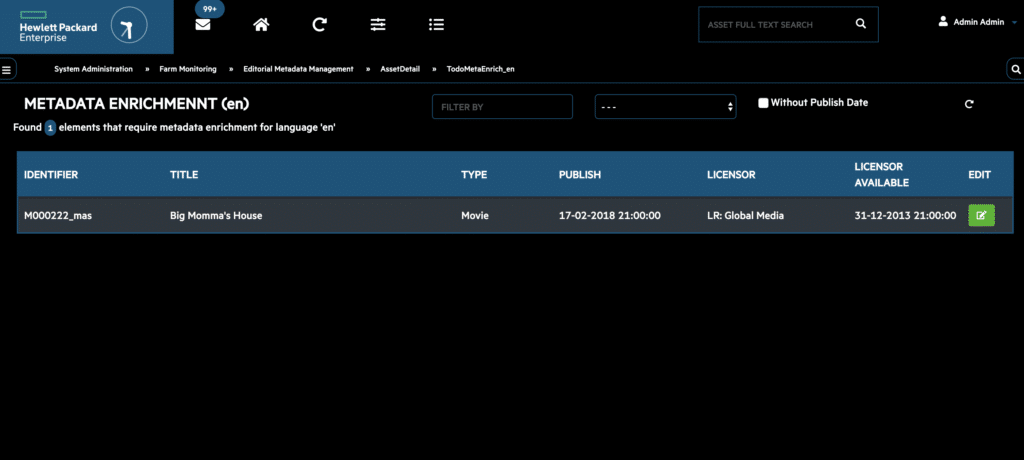 MWM metadata enrichment